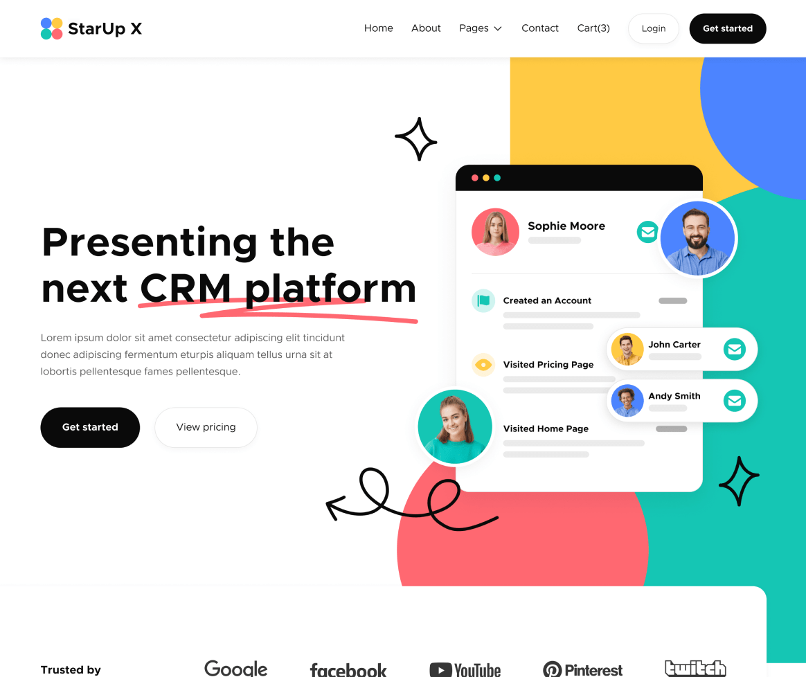 Home V1 - StarUp X Webflow Template