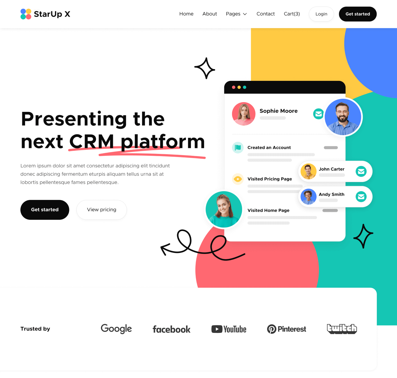 Home V1 - StarUp X Webflow Template