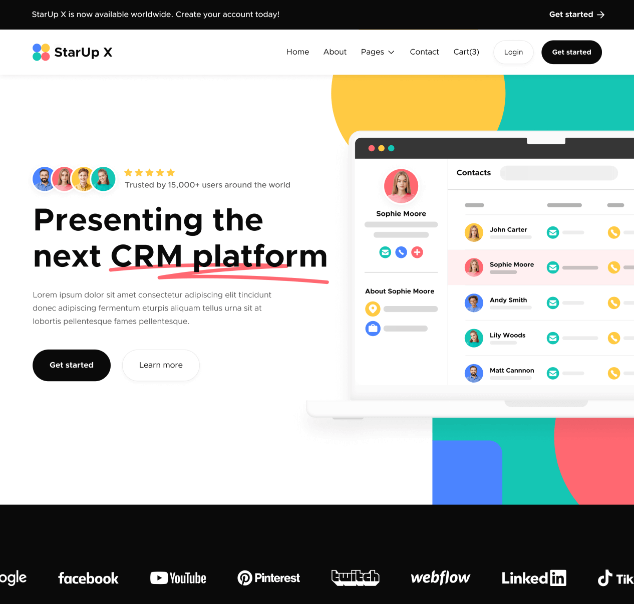 Home V3 - StarUp X Webflow Template