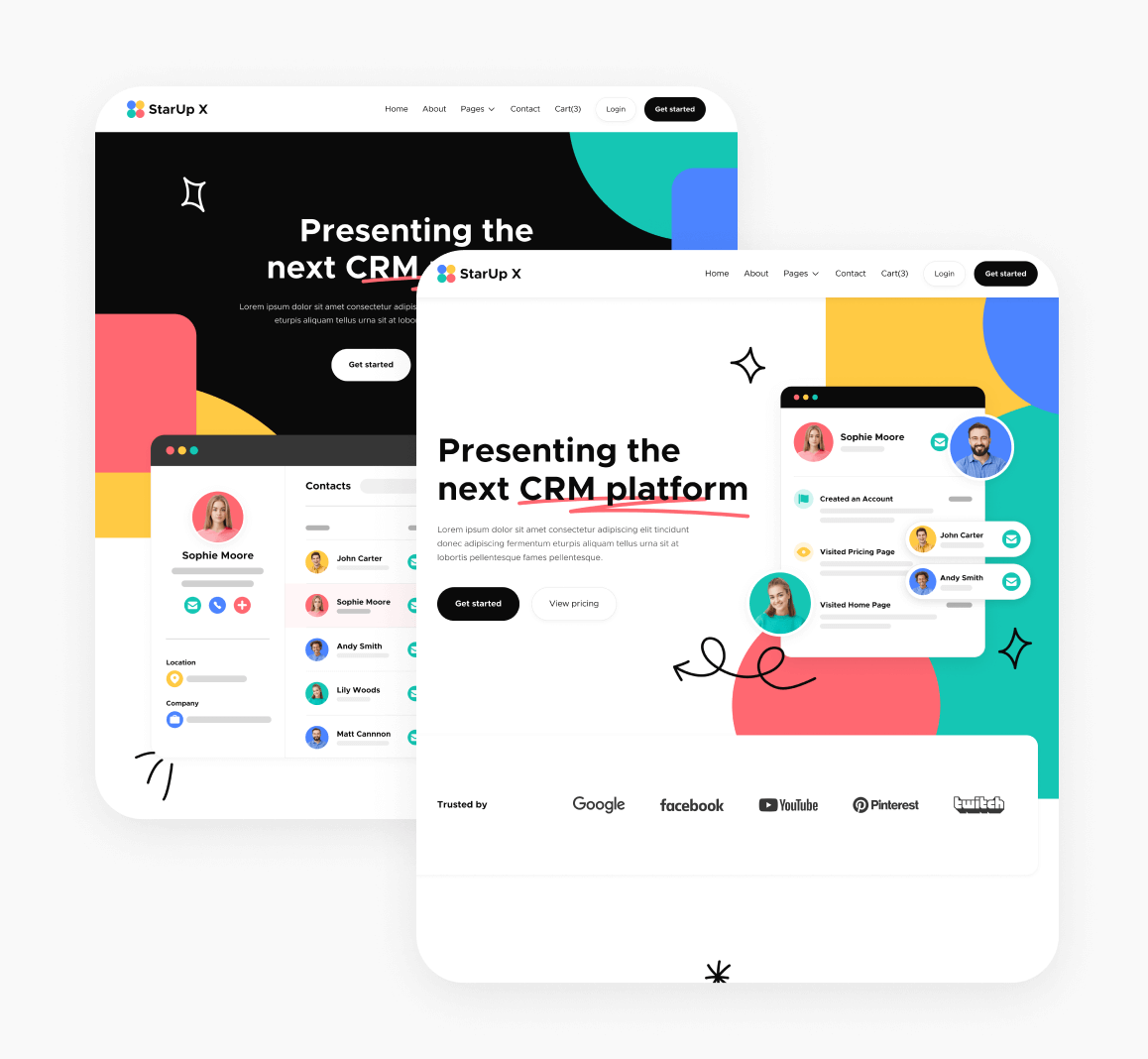 Pages Included - StarUp X Webflow Template